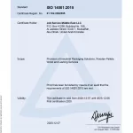 ISO 14001-2015 Certificate